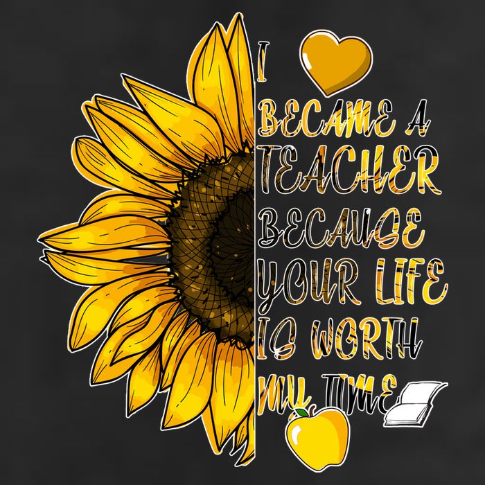 I Became A Teacher Because Your Life Is Worth My Time Golf Towel