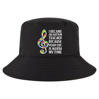 I Became An Autism Teacher For You Cool Comfort Performance Bucket Hat