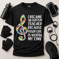 I Became An Autism Teacher For You Cooling Performance Crew T-Shirt
