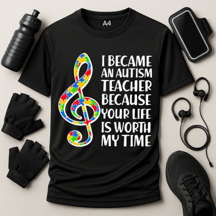 I Became An Autism Teacher For You Cooling Performance Crew T-Shirt