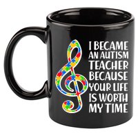 I Became An Autism Teacher For You 11oz C Handle Ceramic Mug