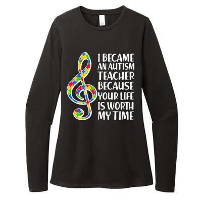 I Became An Autism Teacher For You Womens CVC Long Sleeve Shirt