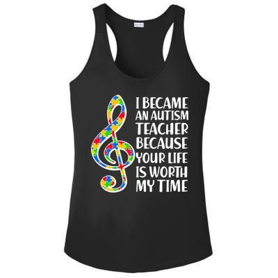 I Became An Autism Teacher For You Ladies PosiCharge Competitor Racerback Tank