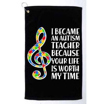 I Became An Autism Teacher For You Golf Towel