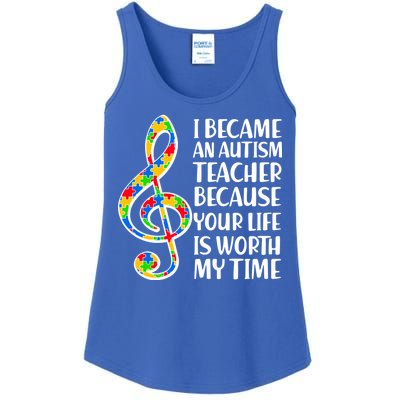 I Became An Autism Teacher For You Ladies Essential Tank