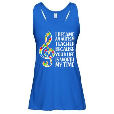 I Became An Autism Teacher For You Ladies Essential Flowy Tank