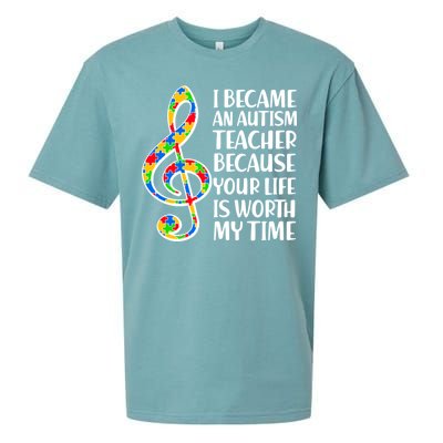 I Became An Autism Teacher For You Sueded Cloud Jersey T-Shirt