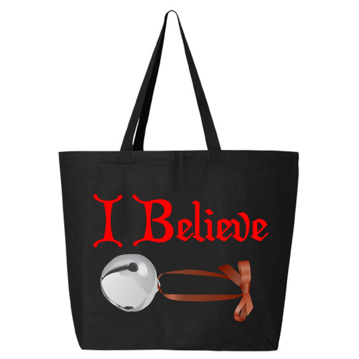 I Believe Christmas Bell 25L Jumbo Tote