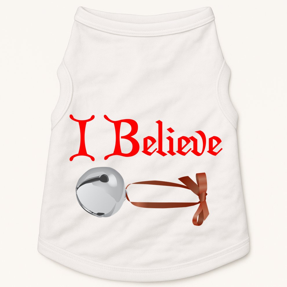 I Believe Christmas Bell Doggie Tank