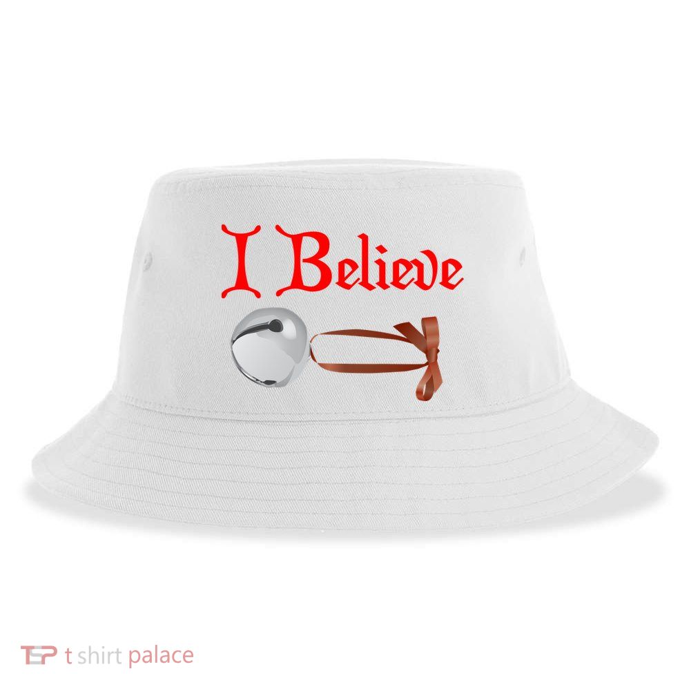 I Believe Christmas Bell Sustainable Bucket Hat