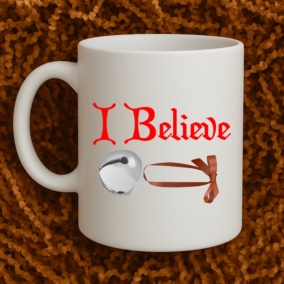 I Believe Christmas Bell Mug