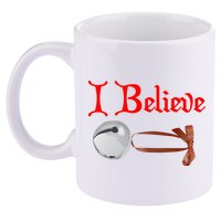 I Believe Christmas Bell 11oz C Handle Ceramic Mug