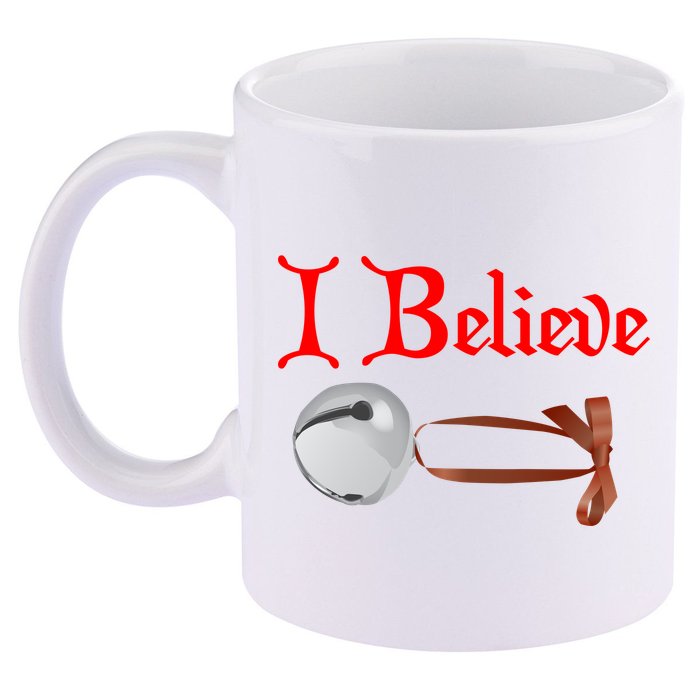 I Believe Christmas Bell 11oz C Handle Ceramic Mug