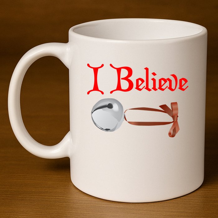 I Believe Christmas Bell 11oz C Handle Ceramic Mug