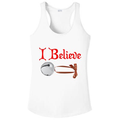I Believe Christmas Bell Ladies PosiCharge Competitor Racerback Tank