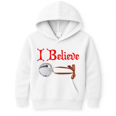I Believe Christmas Bell Kids Hoodie
