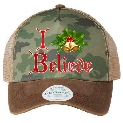 I Believe Christmas Bells Legacy Tie Dye Trucker Hat