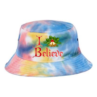 I Believe Christmas Bells Tie Dye Newport Bucket Hat