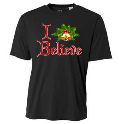 I Believe Christmas Bells Cooling Performance Crew T-Shirt