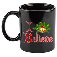 I Believe Christmas Bells 11oz C Handle Ceramic Mug