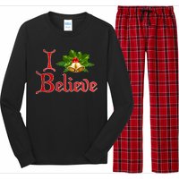 I Believe Christmas Bells Long Sleeve Pajama Set