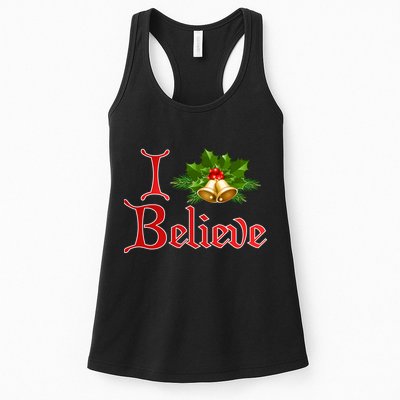 I Believe Christmas Bells Womens Tank Top