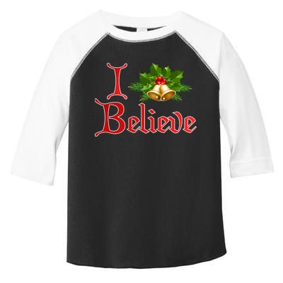 I Believe Christmas Bells Toddler Fine Jersey T-Shirt