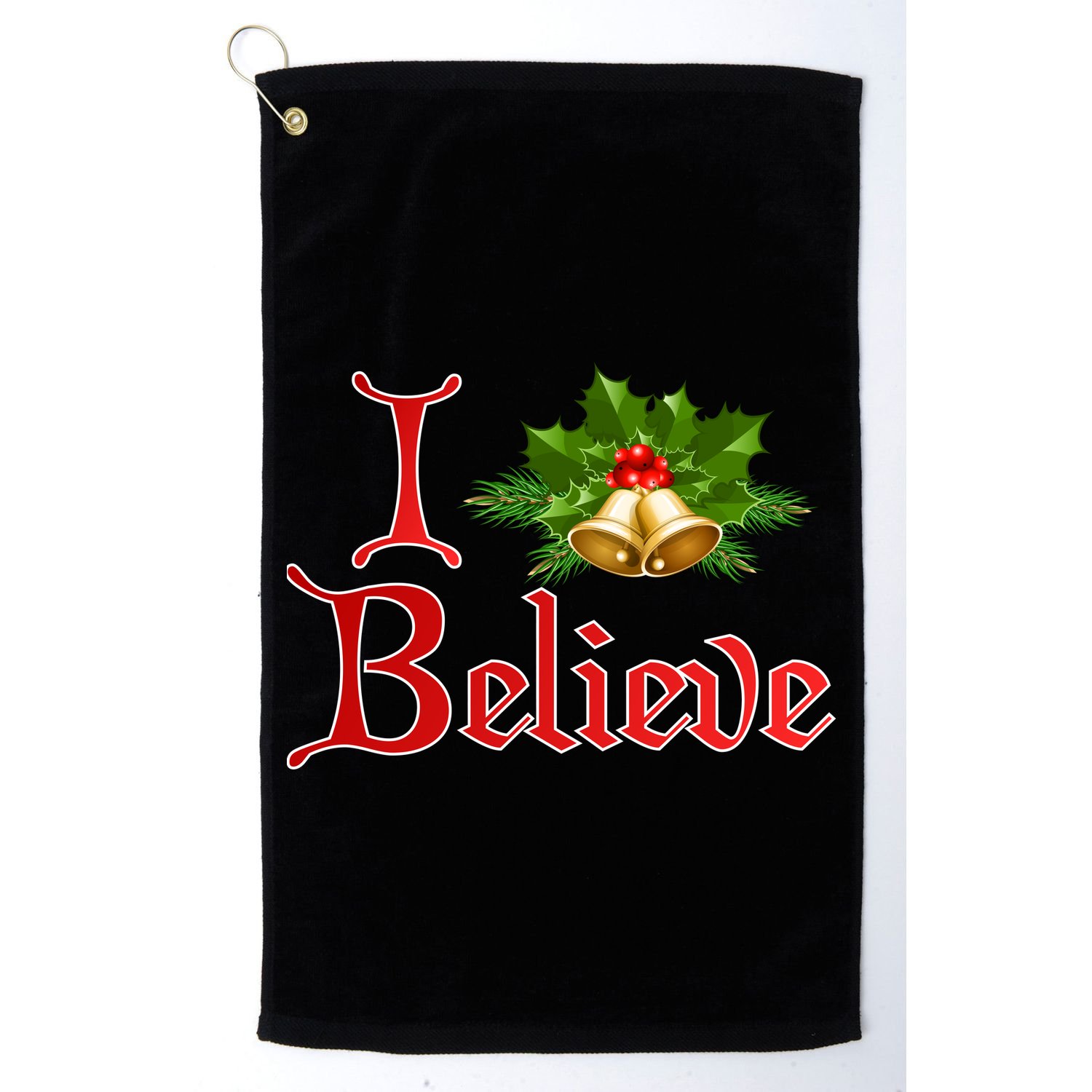 I Believe Christmas Bells Golf Towel