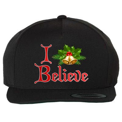 I Believe Christmas Bells Wool Snapback Cap