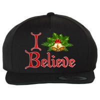 I Believe Christmas Bells Wool Snapback Cap