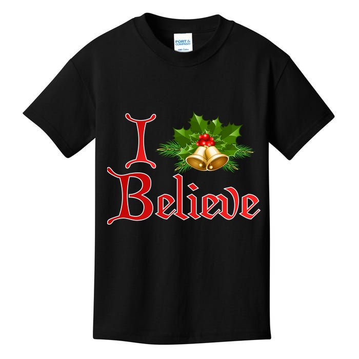 I Believe Christmas Bells Kids T-Shirt