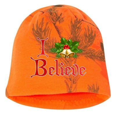 I Believe Christmas Bells Kati - Camo Knit Beanie