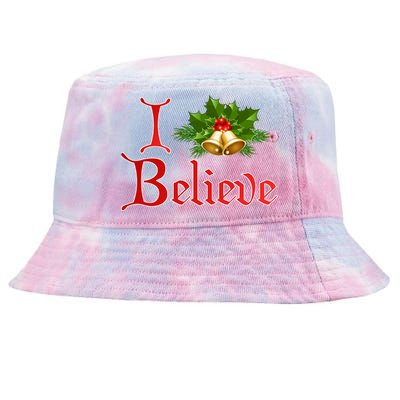 I Believe Christmas Bells Tie-Dyed Bucket Hat