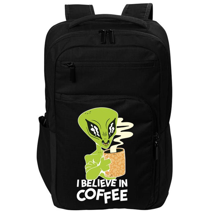 I Believe In Coffee Alien Impact Tech Backpack