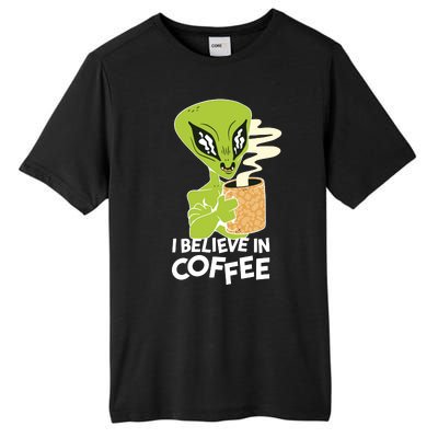 I Believe In Coffee Alien Tall Fusion ChromaSoft Performance T-Shirt