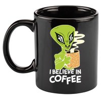 I Believe In Coffee Alien 11oz C Handle Ceramic Mug