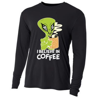 I Believe In Coffee Alien Cooling Performance Long Sleeve Crew