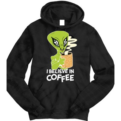 I Believe In Coffee Alien Tie Dye Hoodie