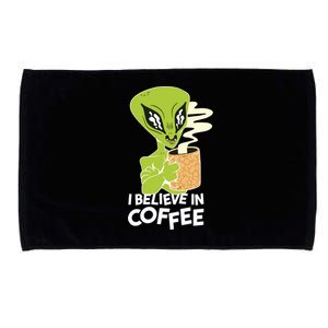 I Believe In Coffee Alien Microfiber Hand Towel