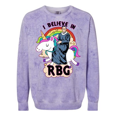 I Believe In RBG Ruth Bader Ginsburg  Colorblast Crewneck Sweatshirt