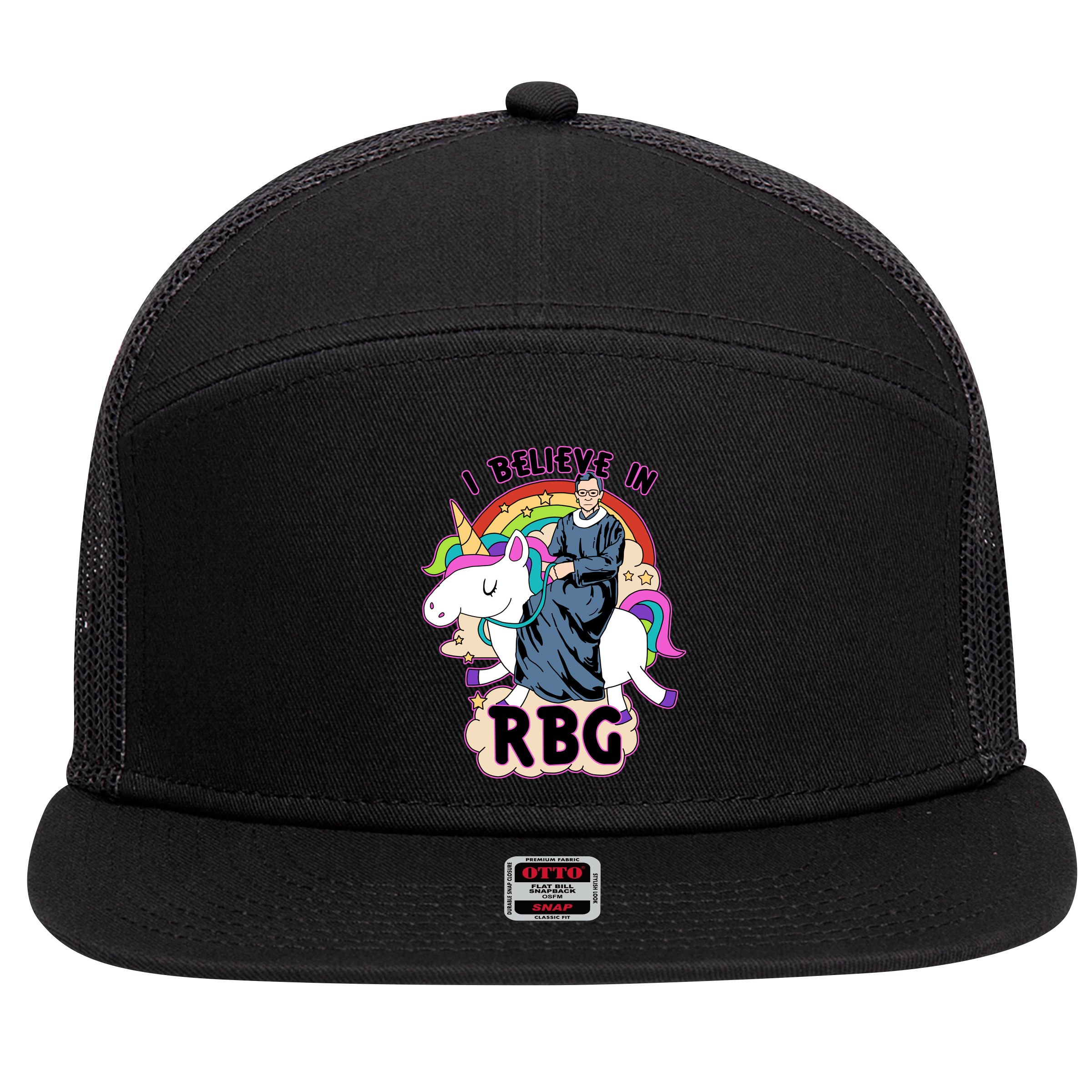 I Believe In RBG Ruth Bader Ginsburg  7 Panel Mesh Trucker Snapback Hat