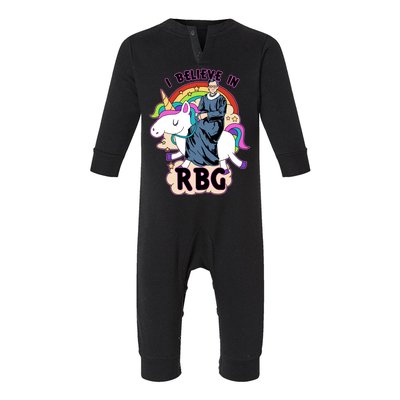 I Believe In RBG Ruth Bader Ginsburg  Infant Fleece One Piece