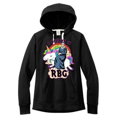 I Believe In RBG Ruth Bader Ginsburg  Women's Fleece Hoodie