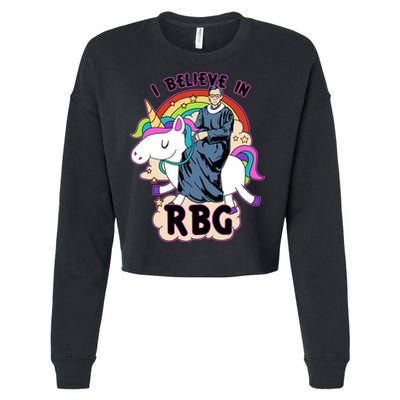 I Believe In RBG Ruth Bader Ginsburg  Cropped Pullover Crew