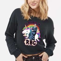 I Believe In RBG Ruth Bader Ginsburg  Cropped Pullover Crew