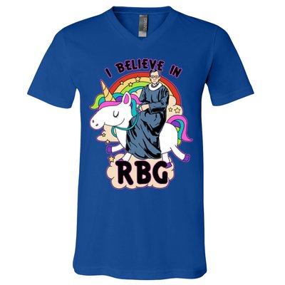 I Believe In RBG Ruth Bader Ginsburg  V-Neck T-Shirt