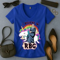 I Believe In RBG Ruth Bader Ginsburg  Women's V-Neck T-Shirt
