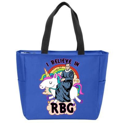 I Believe In RBG Ruth Bader Ginsburg  Zip Tote Bag