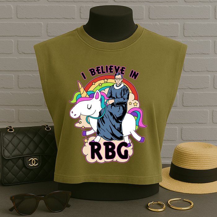 I Believe In RBG Ruth Bader Ginsburg  Garment-Dyed Women's Muscle Tee