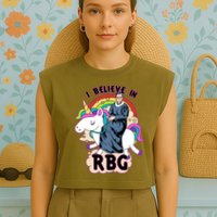 I Believe In RBG Ruth Bader Ginsburg  Garment-Dyed Women's Muscle Tee